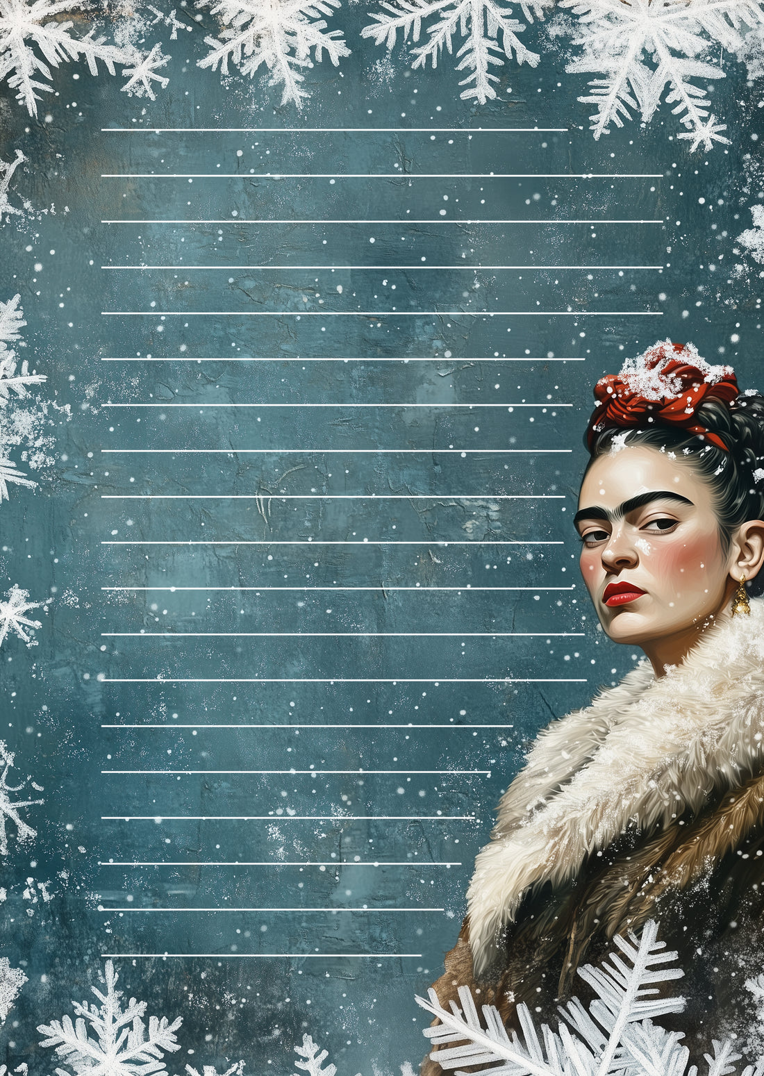 Frida Kahlo: Winter | Briefpapier Fripperies