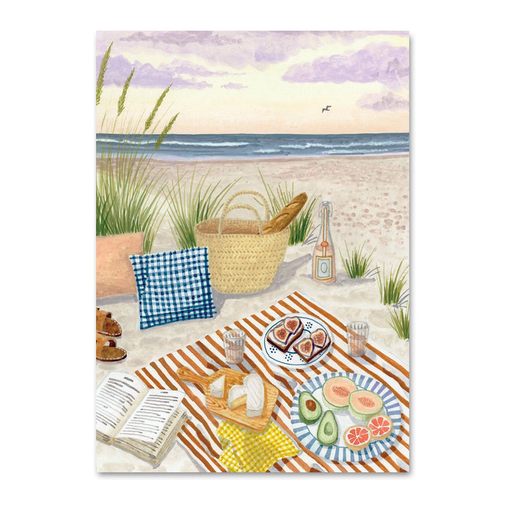Ansichtkaart strandpicknick