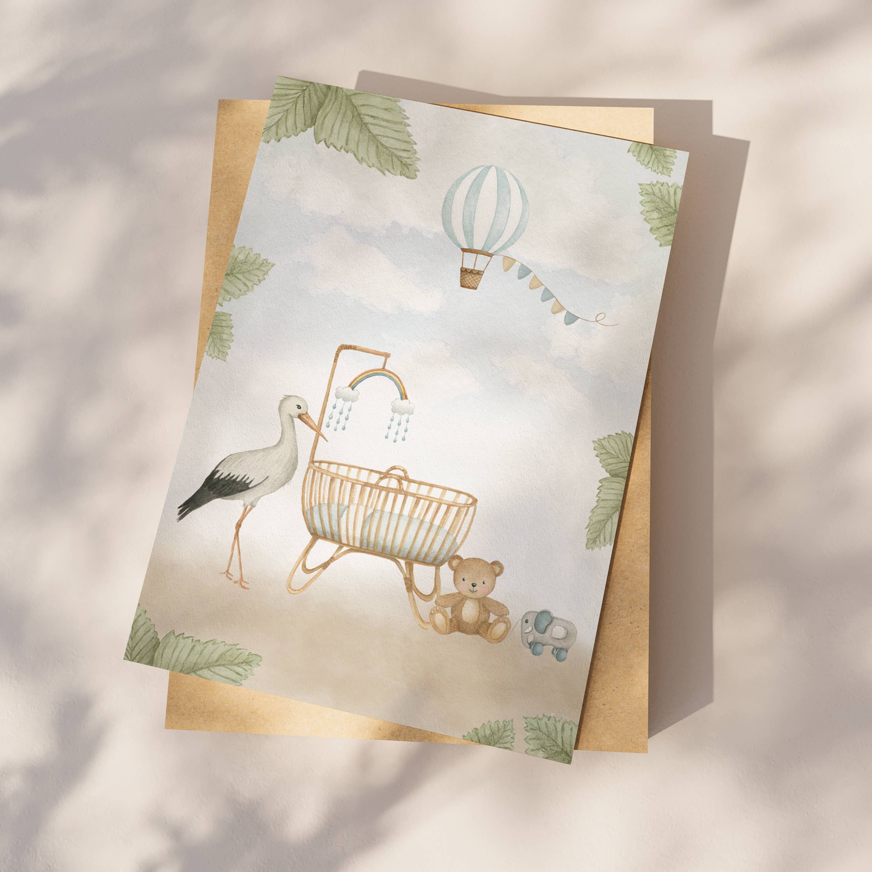 Ansichtkaart baby blauw | Kaart Appeloogje