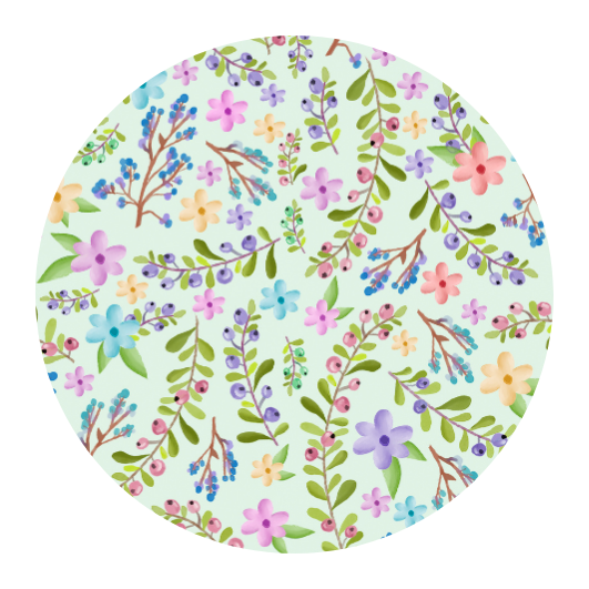 Zomerbloemen (groen) | Sluitstickers 10st.