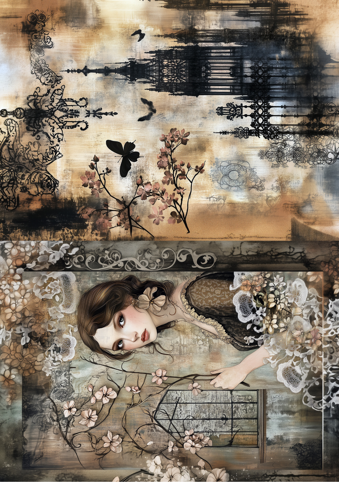 Victorian Goth | Creative Paper Set Fripperies