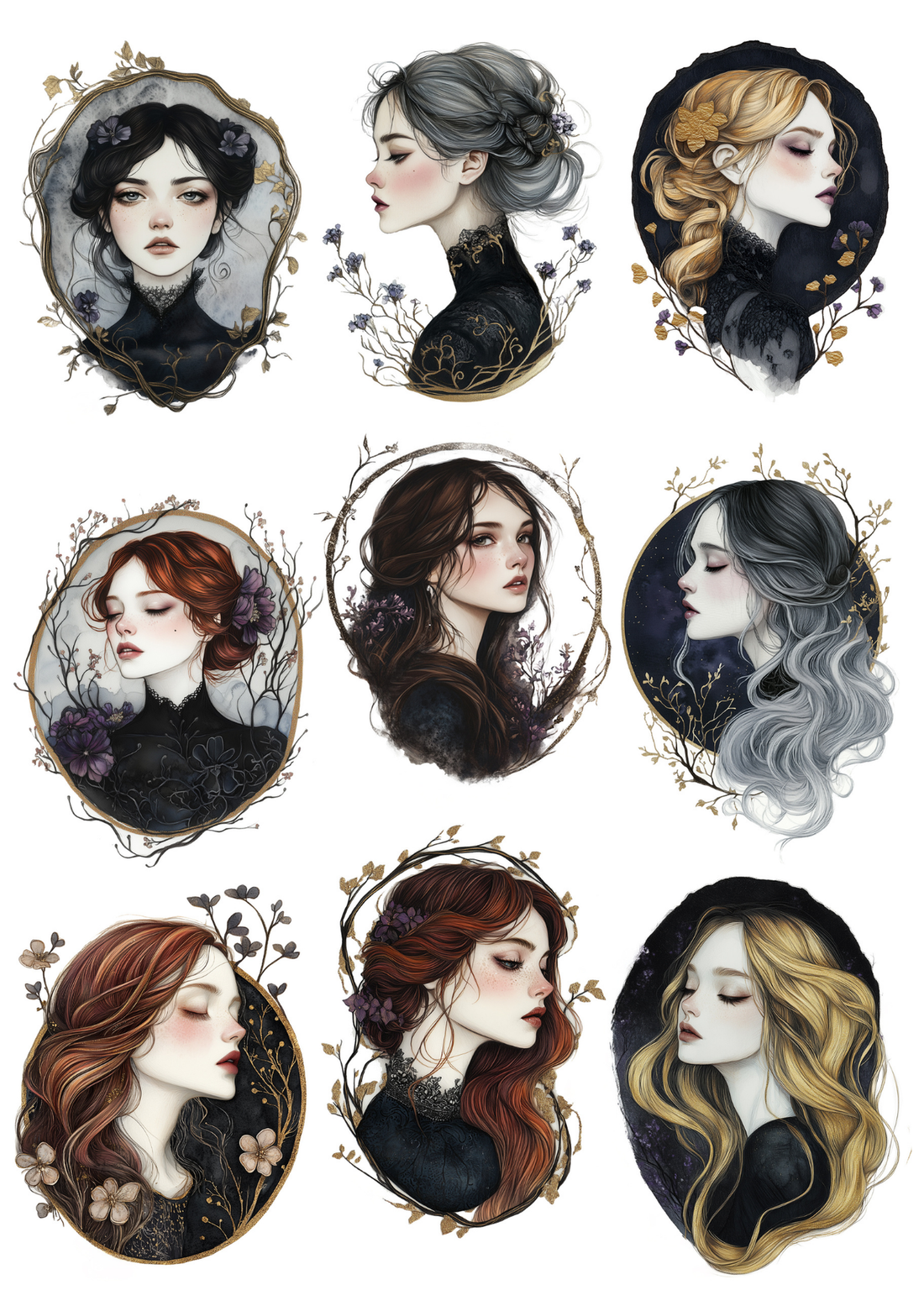 Victorian Goth | Creative Paper Set Fripperies
