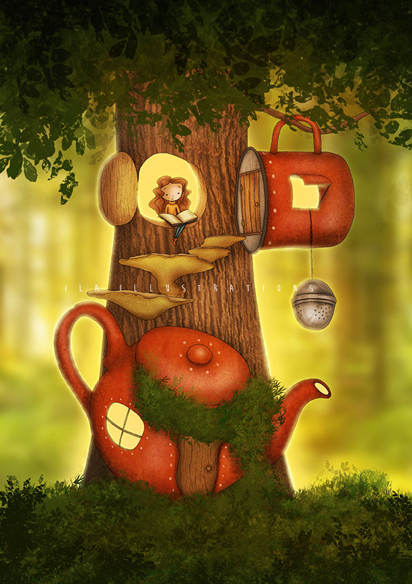 247 - Quiet Reading | Kaart Ila Illustrations