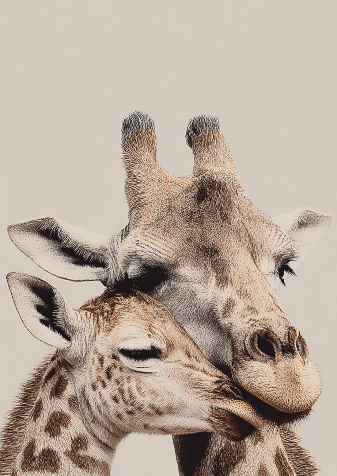 Side by Side: Giraffes | Kaart Fripperies
