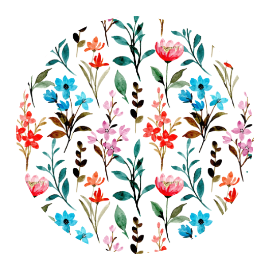 Zomerbloemen (rood/blauw) | Sluitstickers 10st.