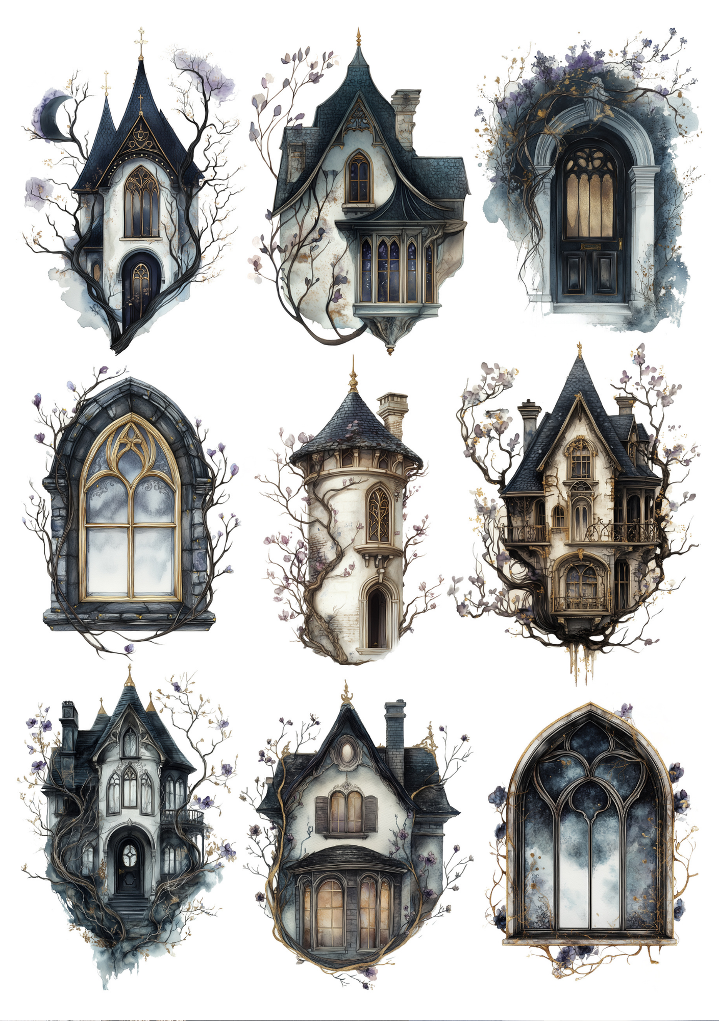 Victorian Goth | Creative Paper Set Fripperies