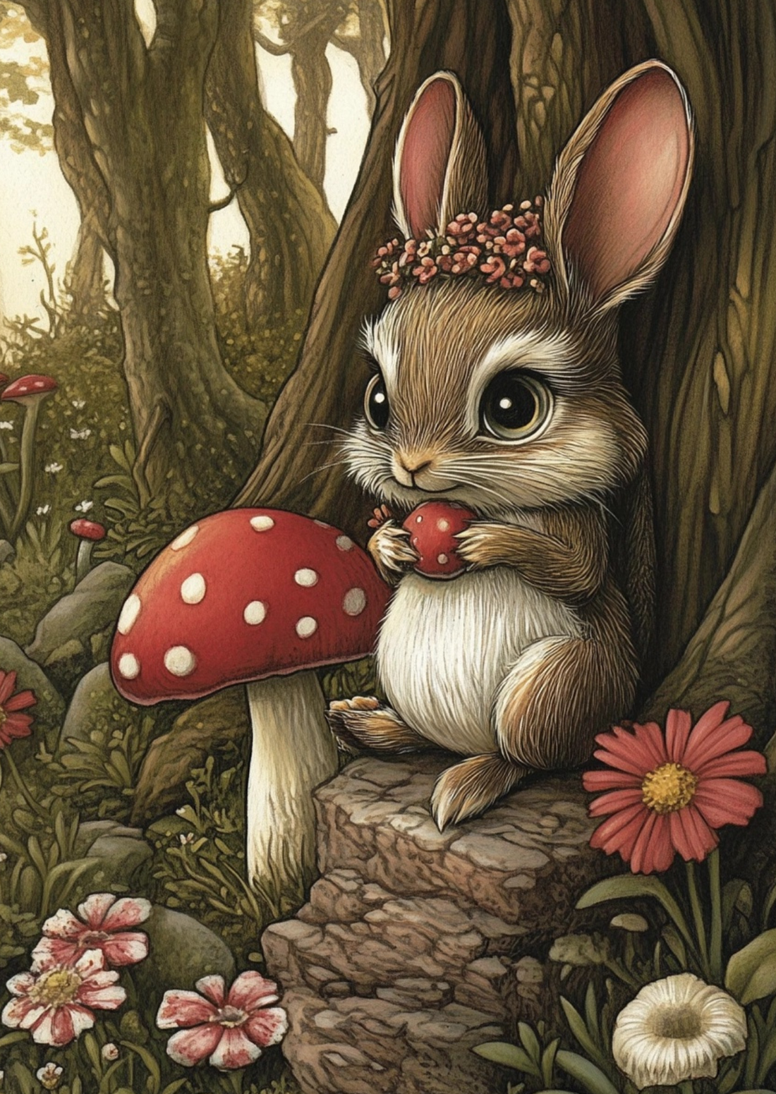 Whimsy Woodland: Berry Break beneath the Toadstool | Kaart Fripperies