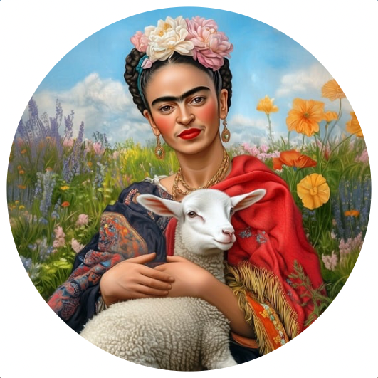 Frida Kahlo: Lamb | Sluitstickers 10st.