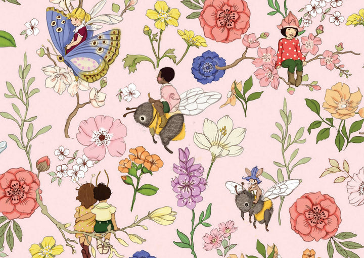 Ansichtkaart Geheime Insectentuin Roze | Kaart Belle & Boo