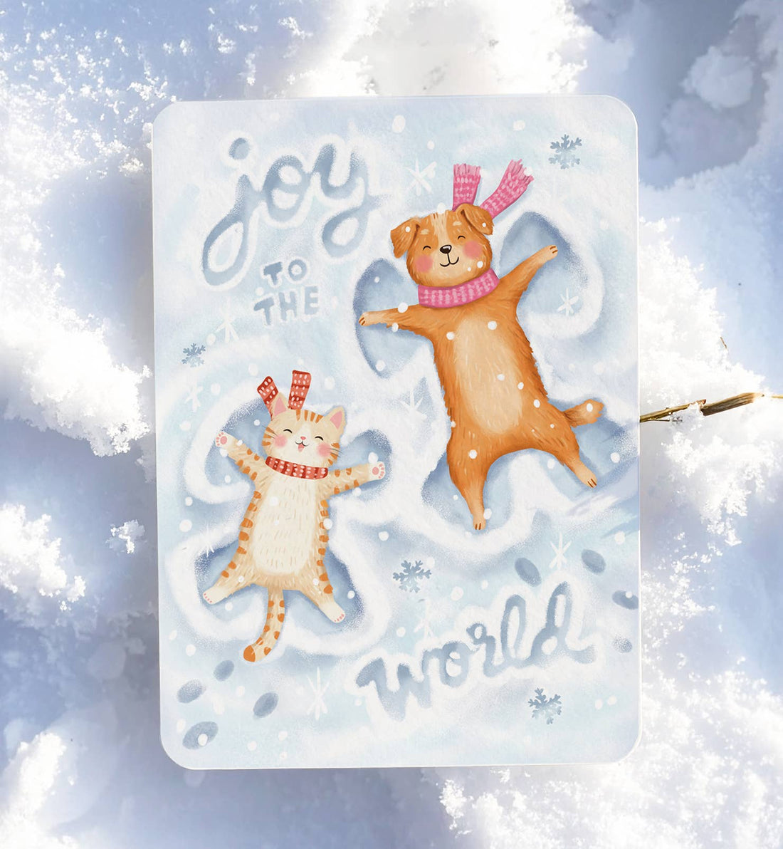 Kaart winter kerst feestdagen sneeuw dieren | Kaart Aniet Illustration