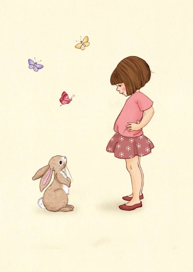 Ansichtkaart Belle, Boo en de Vlinders | Kaart Belle & Boo