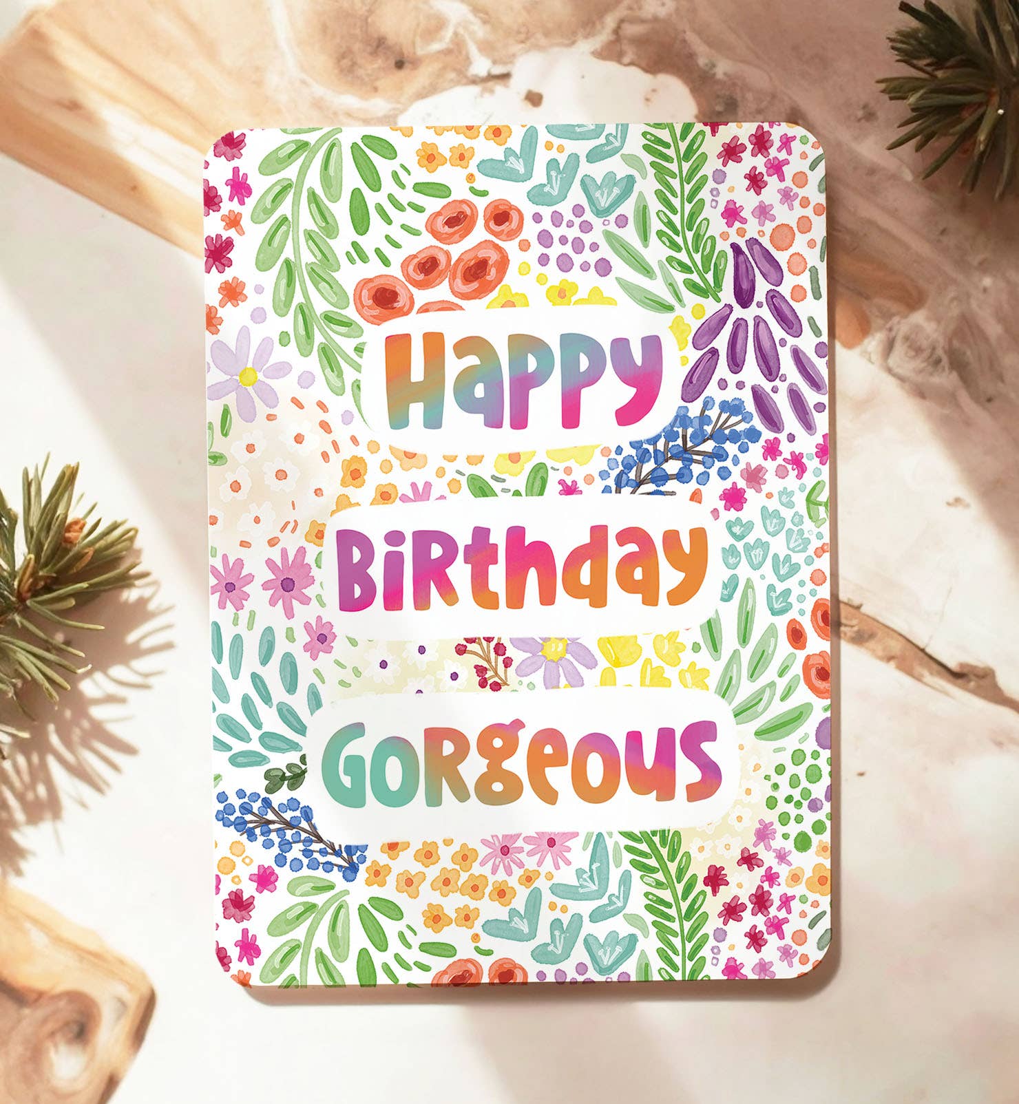 Kaart bloemen felicitatie verjaardag vrouw ansichtkaart