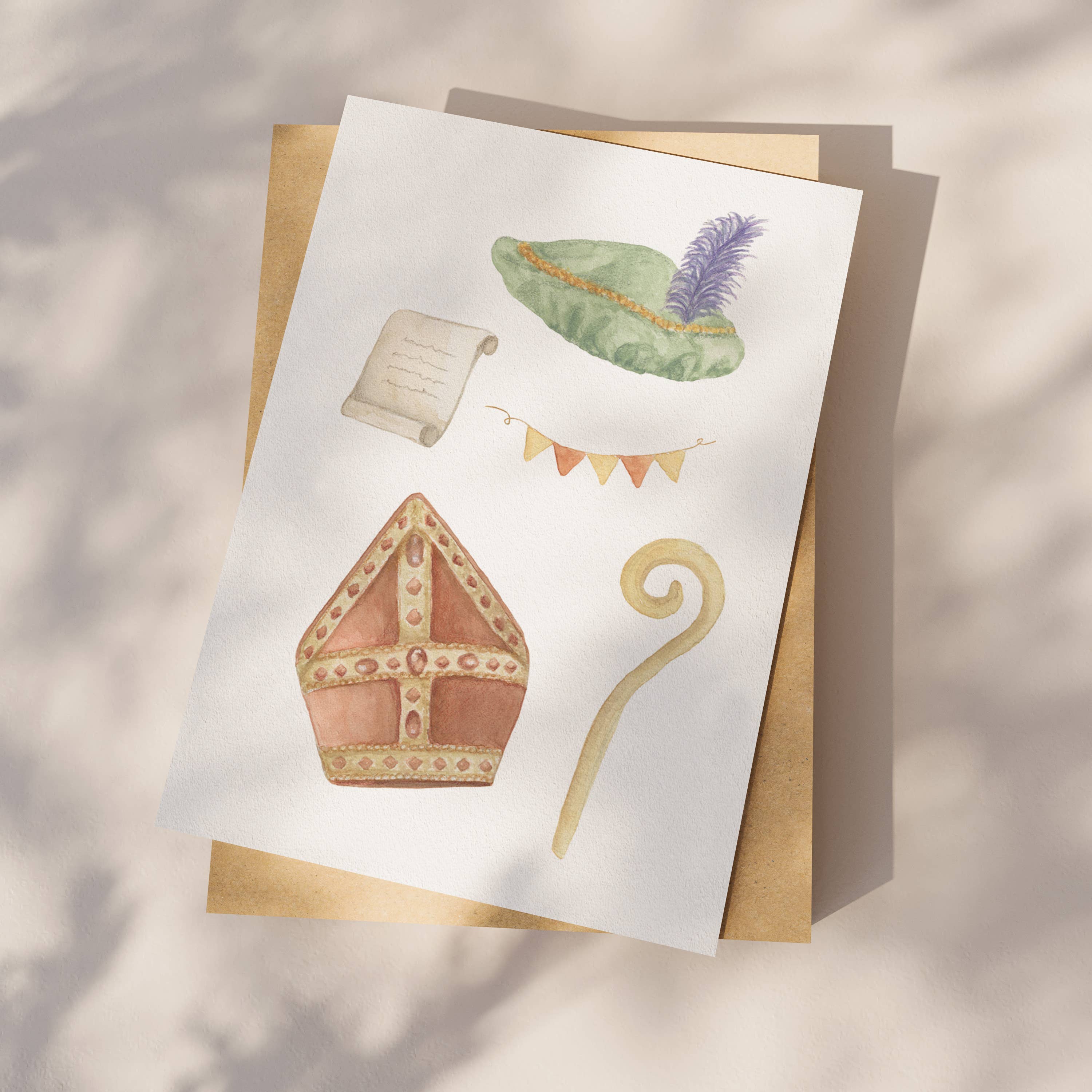 Ansichtkaart Sinterklaas | Kaart Appeloogje