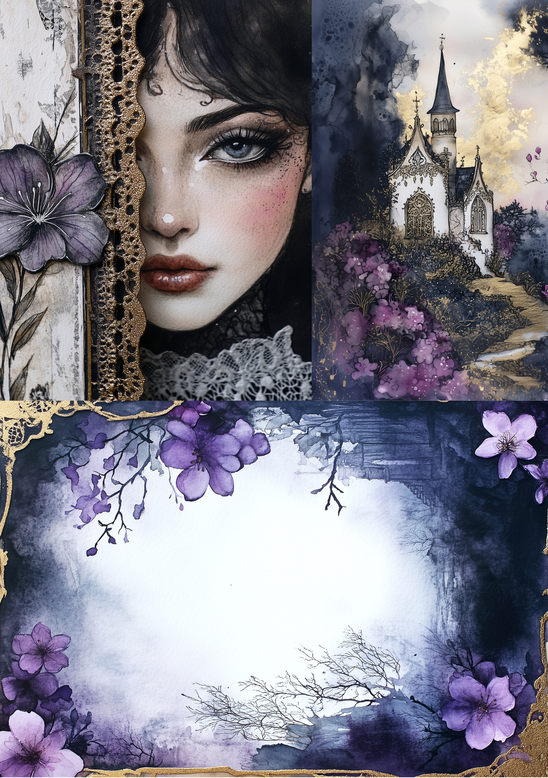 Victorian Goth | Creative Paper Set Fripperies