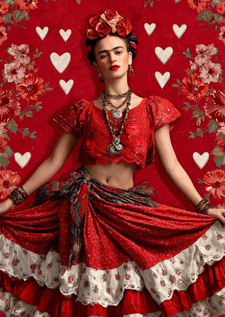 Frida Kahlo: Red Desire | Kaart Fripperies