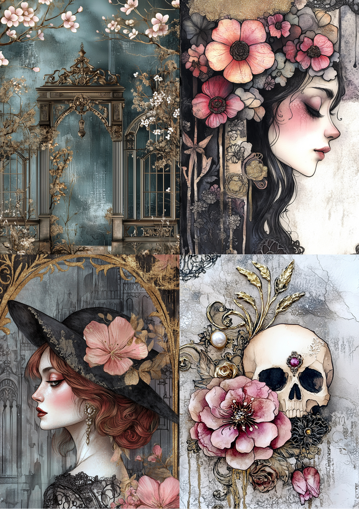 Victorian Goth | Creative Paper Set Fripperies