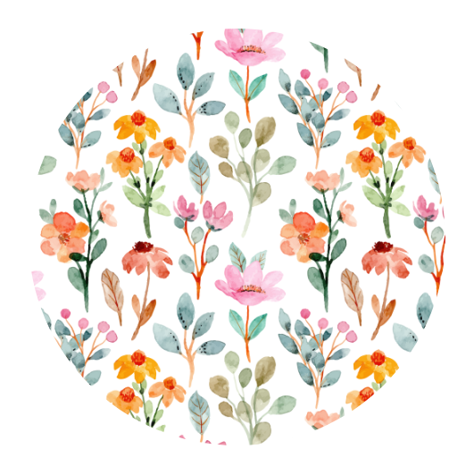 Zomerbloemen (oranje/roze) | Sluitstickers 10st.