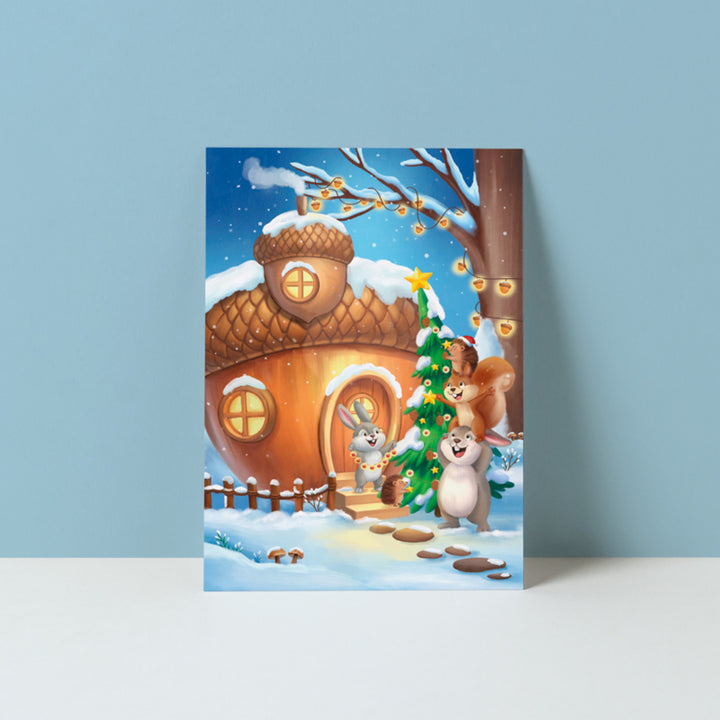 Kerst huisje | Kaart Studio Poppybird