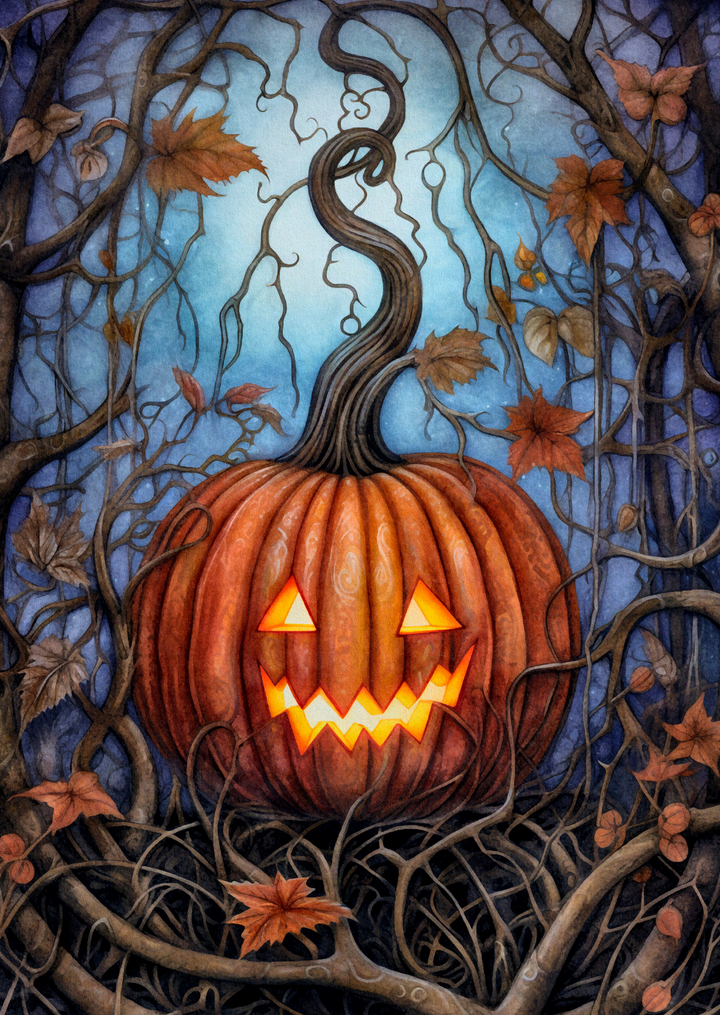 Halloween Pompoen | Kaart Fripperies