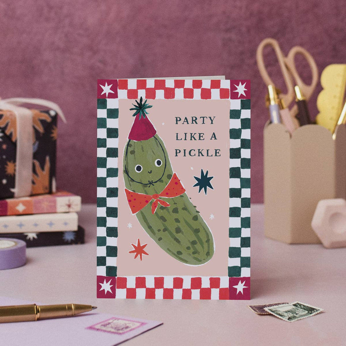 Feest als een augurk‑kaart | Grappige verjaardagskaarten voor kinderen