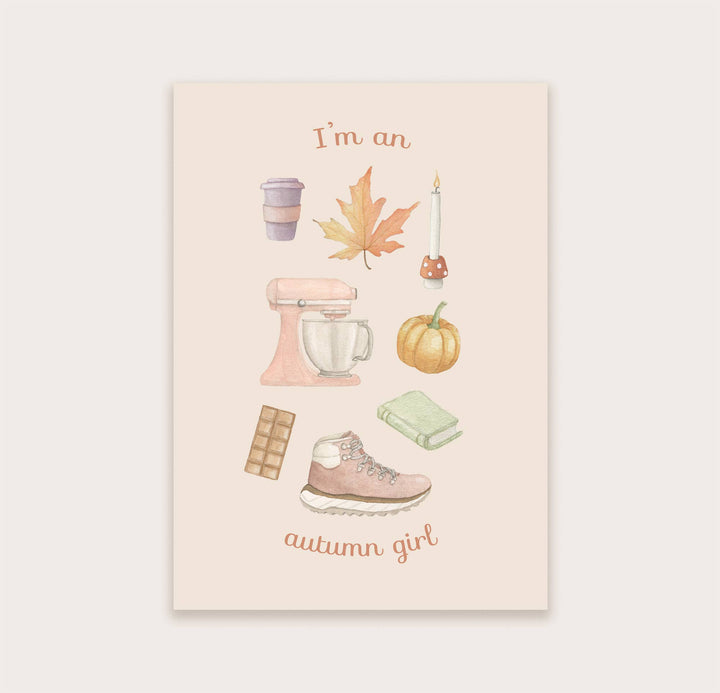 Ansichtkaart "Autumn girl" | Kaart Appeloogje