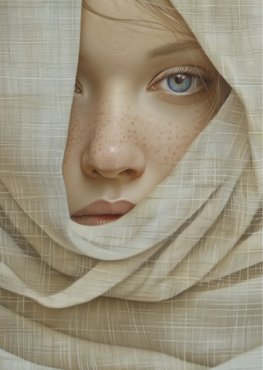 Faces in Linen: Beige | Kaart Fripperies