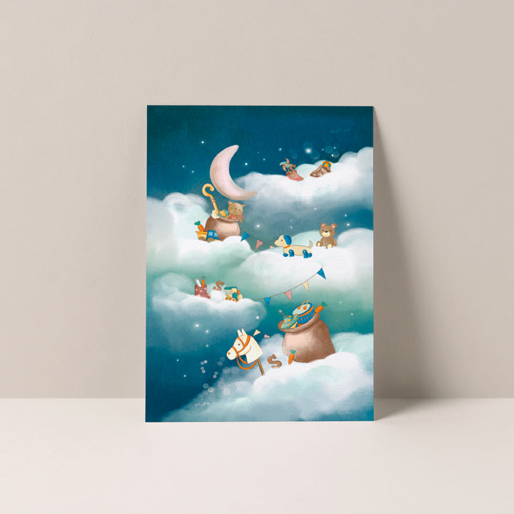 Wolken sinterklaas | Kaart Studio Poppybird
