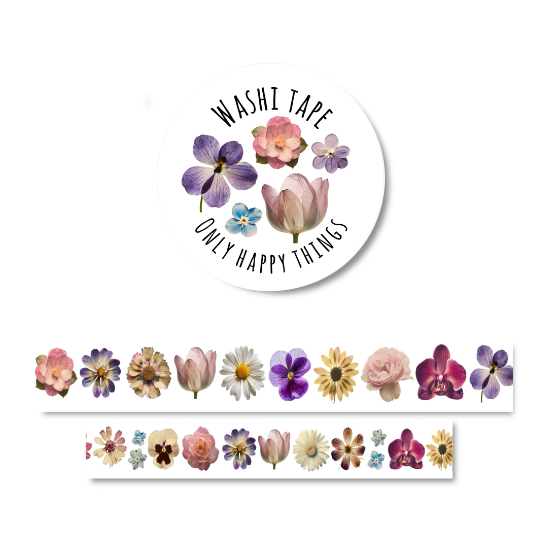 Washi tape bloemen
