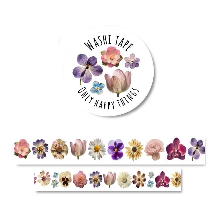 Washi tape bloemen