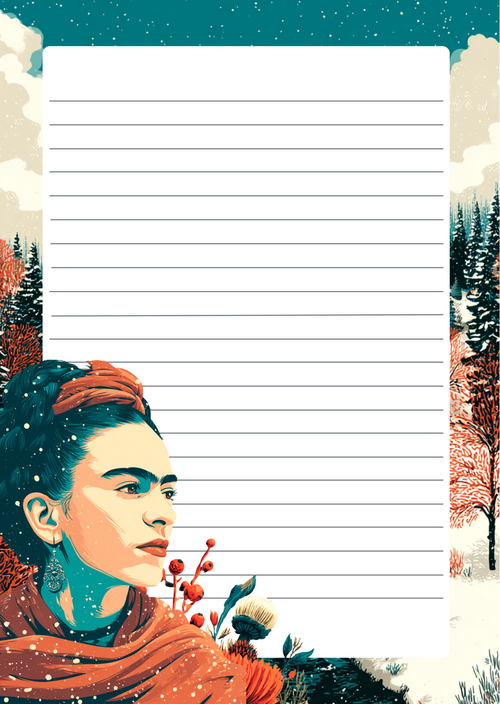 Frida Kahlo: Frozen Blooms | Briefpapier Fripperies