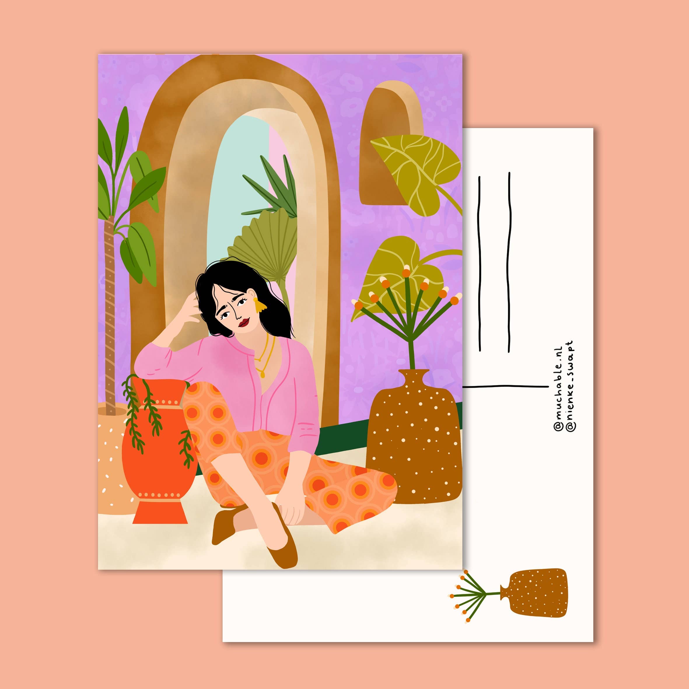 Ansichtkaart vacation vibes muchable x nienke_swapt