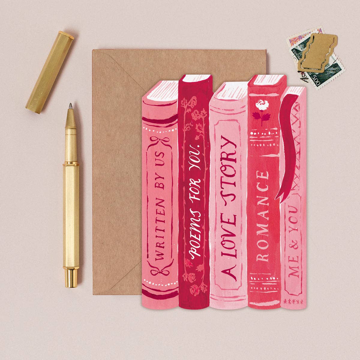 Love Story Books-kaart | Jubileumkaarten voor boekenliefhebbers