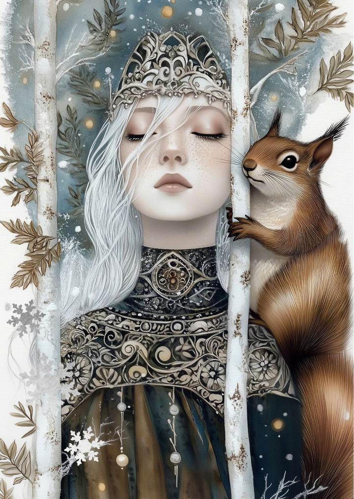 Winter Ladies: Eekhoorn | Kaart Fripperies