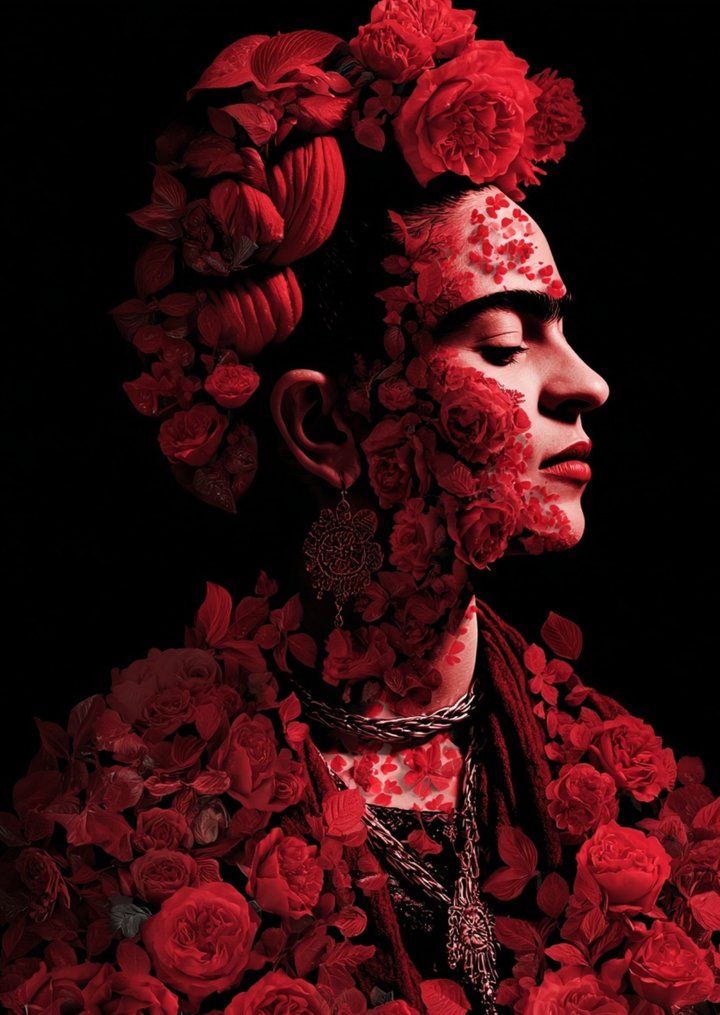 Frida Kahlo: Midnight Rose | Kaart Fripperies