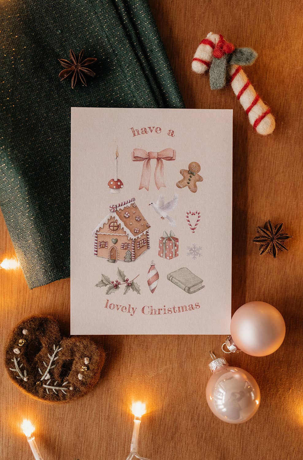 Ansichtkaart Lovely Christmas | Kaart Appeloogje