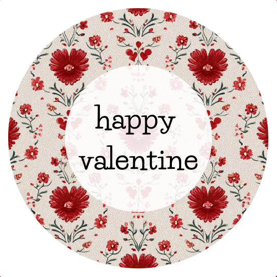 Happy Valentine | Sluitstickers 10st.