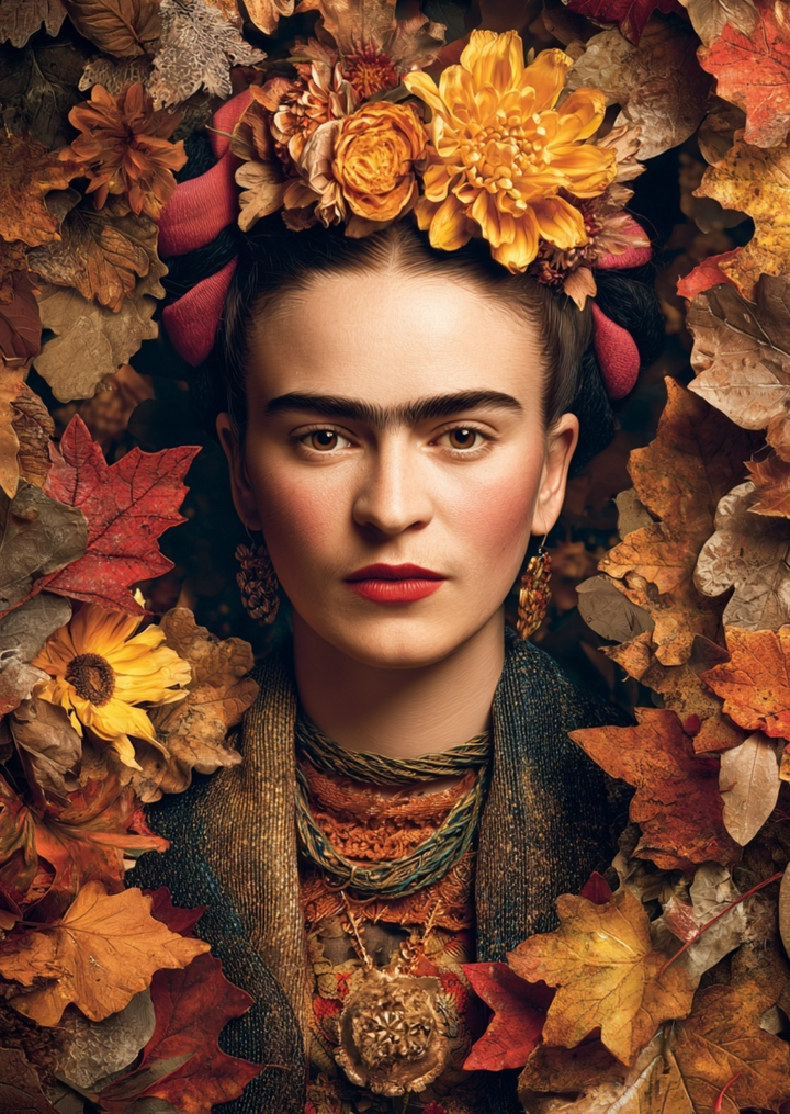 Frida Kahlo: Golden leaves | Kaart Fripperies