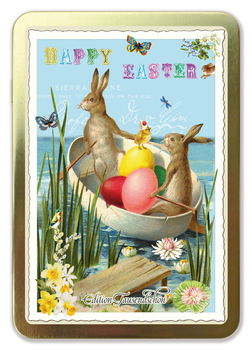 Happy Easter NO. 1 | Metaalbox 12 kaarten Edition Tausendschön