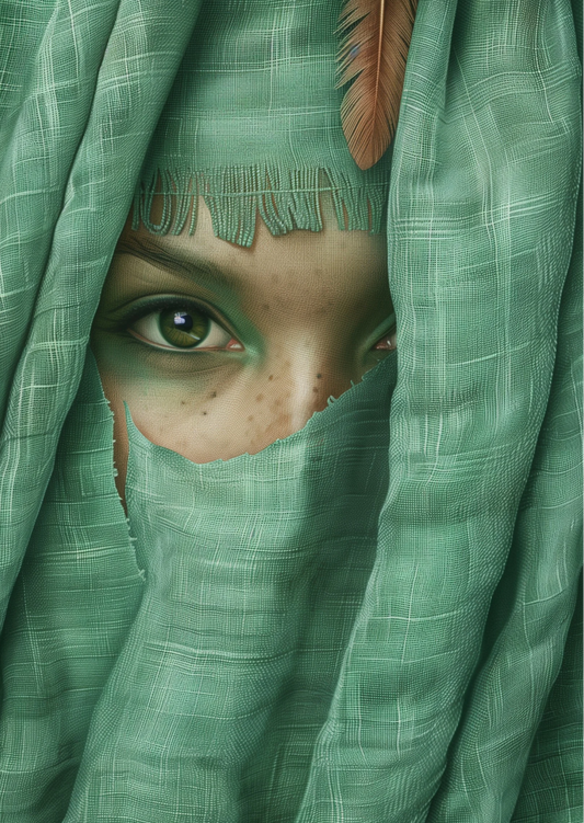 Faces in Linen: Green | Kaart Fripperies