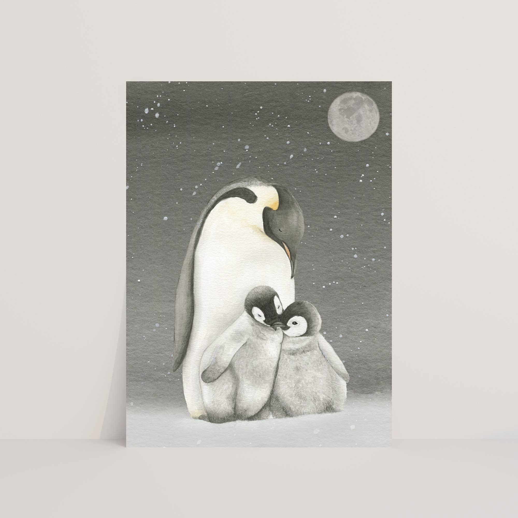 Ansichtkaart pinguïns donker | Kaart Appeloogje