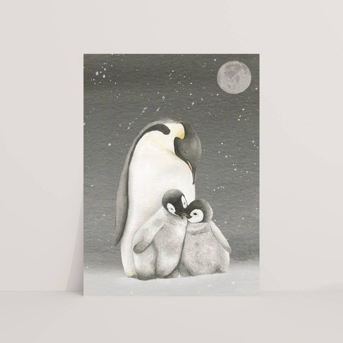 Ansichtkaart pinguïns donker | Kaart Appeloogje