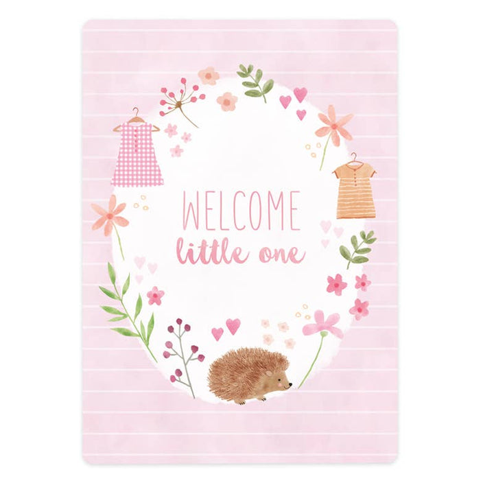 The Lemonbird kaart Welcome little one - babygirl | Kaart The Lemonbird