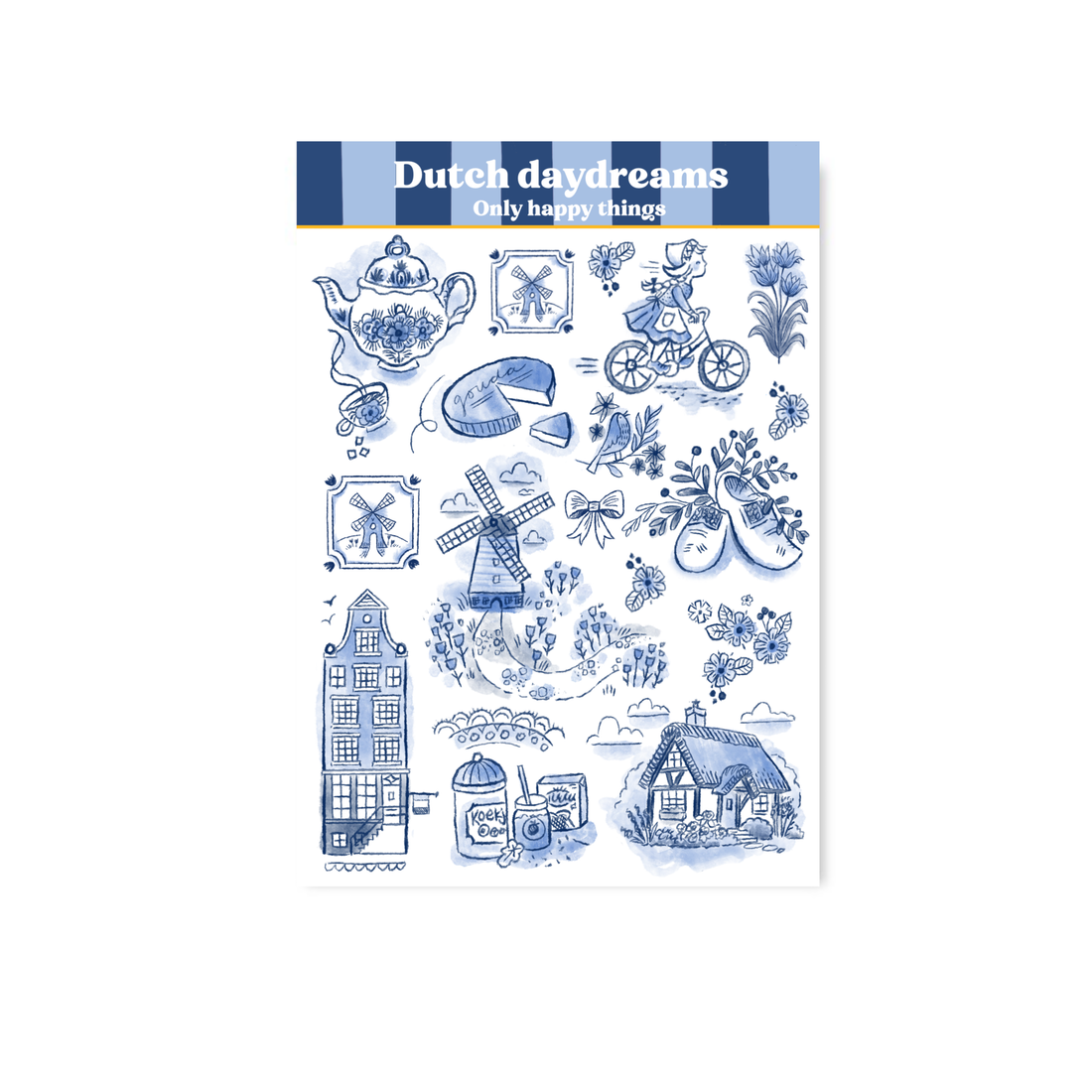 Stickersheet Nederlandse dagdromen | Stickervel Only Happy Things
