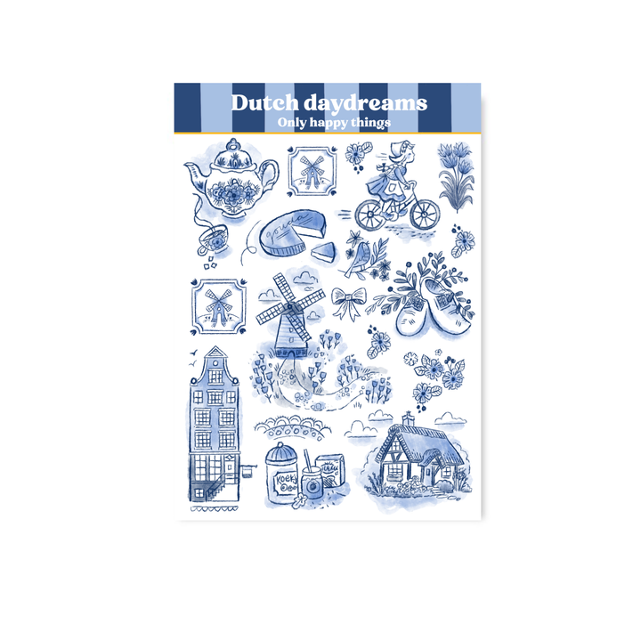 Stickersheet Nederlandse dagdromen | Stickervel Only Happy Things
