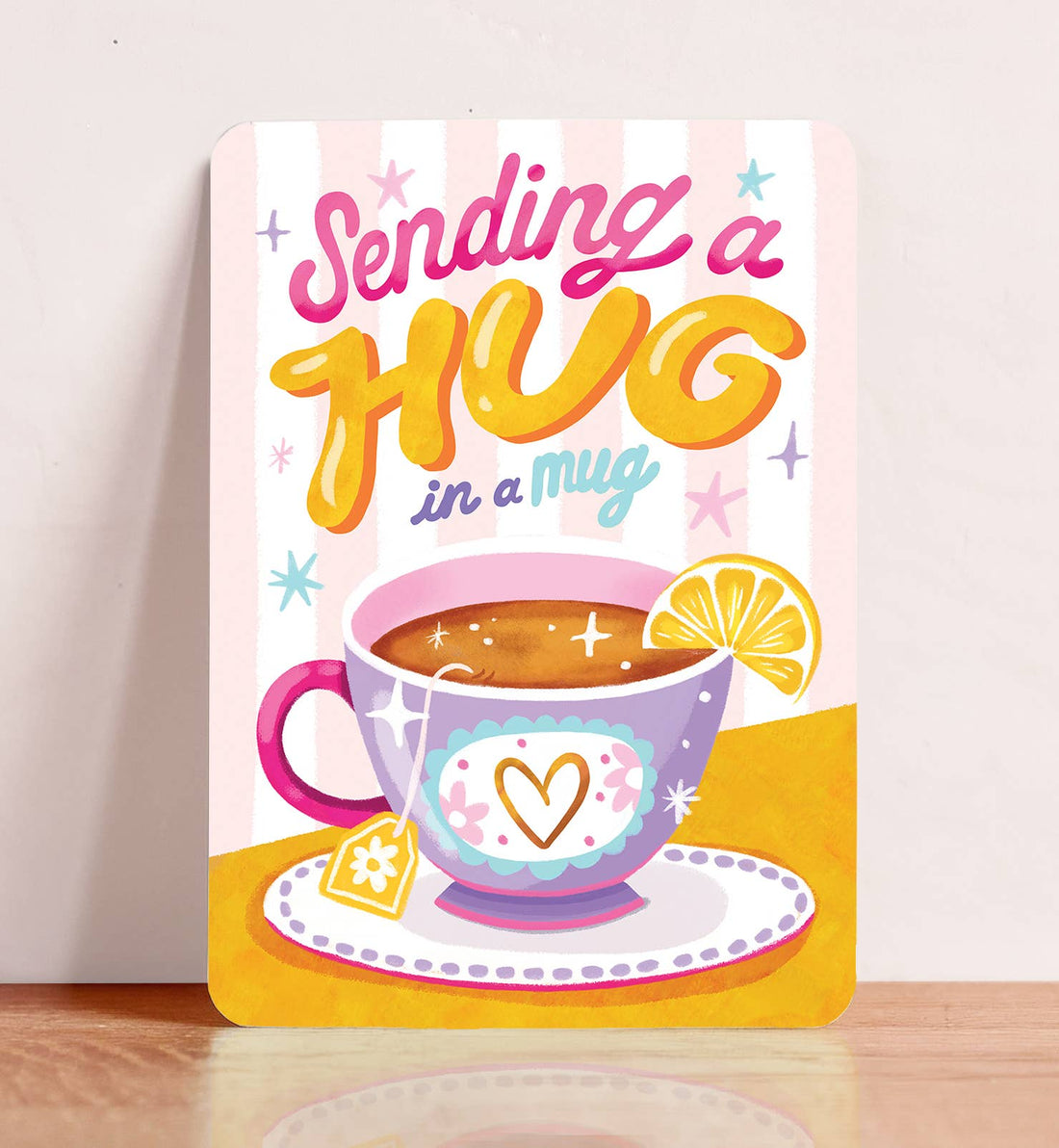 Kaart hug in a mug thee thinking of you zomaar | Kaart Aniet Illustration