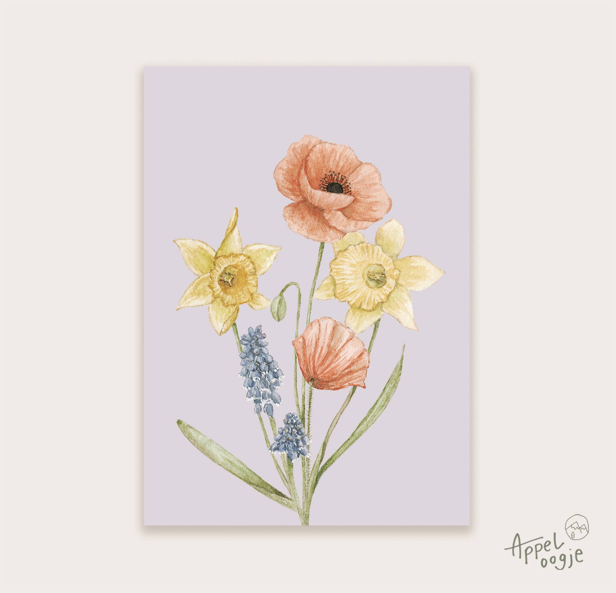 Ansichtkaart boeket | Kaart Appeloogje