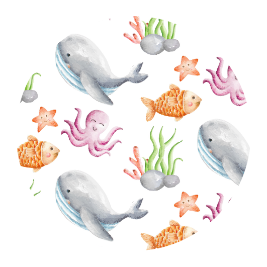 Zeedieren | Sluitstickers 10st.