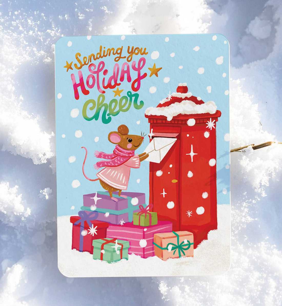 Kaart Kerstkaart sending holiday cheer dieren | Kaart Aniet Illustration