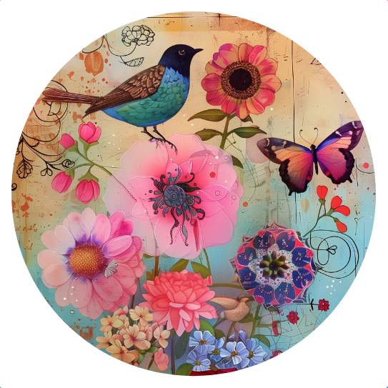 Flowers Love | Sluitstickers 10st.