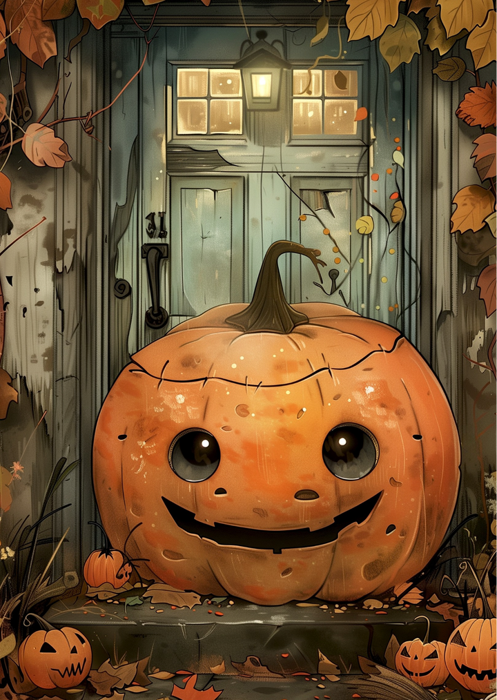 Sweet Halloween: Pompoen | Kaart Fripperies